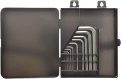 Bondhus - 12 Piece L-Key Ball End Hex Key Set - Hex Range 0.7 to 10mm, 8" OAL, Protanium High Torque Steel - Industrial Tool & Supply