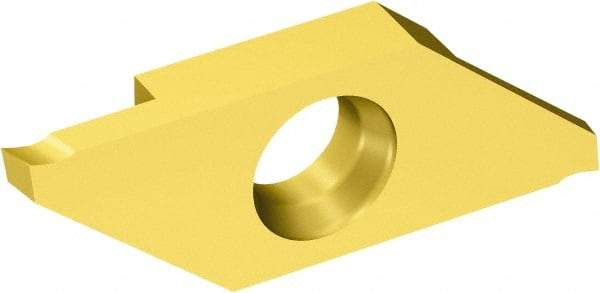 Sandvik Coromant - MACR3 MAC 1025 Grade, 0.0591" Cutting Width, Carbide Cutoff Insert - 20° Right Hand Lead Angle, 0.002" Cnr Rad, TiAlN/TiN Coated - Industrial Tool & Supply