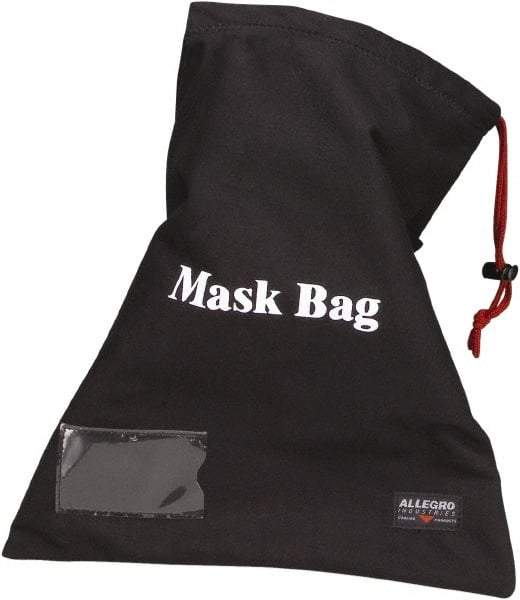 Allegro - Full Face Mask Face Shield Storage Bag - Cotton (Outer), 14" Long x 1/4" Wide, 1,000 Cu In Capacity - Industrial Tool & Supply