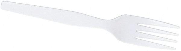 Dixie - Dixie Heavy Mediumweight Plastic Forks - White - Industrial Tool & Supply