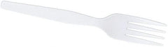 Dixie - Dixie Heavy Mediumweight Plastic Forks - White - Industrial Tool & Supply