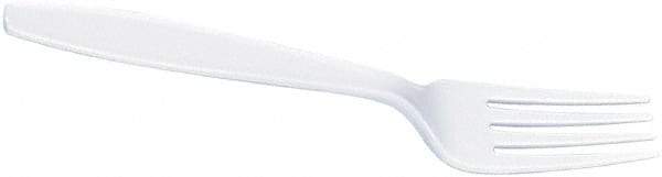 Dixie - Dixie Plastic Tableware, Heavyweight Forks - White - Industrial Tool & Supply