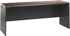 Hon - Steel-Reinforced High-Pressure Laminate/Metal Desk Shell - 60" Wide x 30" Deep x 29" High, Mahogany/Charcoal - Industrial Tool & Supply