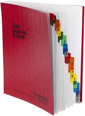 Pendaflex - 8-1/2 x 11", Letter Size, Red, Data Binders - 11 Point Stock - Industrial Tool & Supply