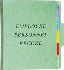 Pendaflex - 8-1/2 x 11", Letter Size, Green, Personnel File Folder - 11 Point Stock, 1/3 Tab Cut Location - Industrial Tool & Supply