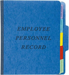 Pendaflex - 8-1/2 x 11", Letter Size, Blue, Personnel File Folder - 11 Point Stock, 1/3 Tab Cut Location - Industrial Tool & Supply