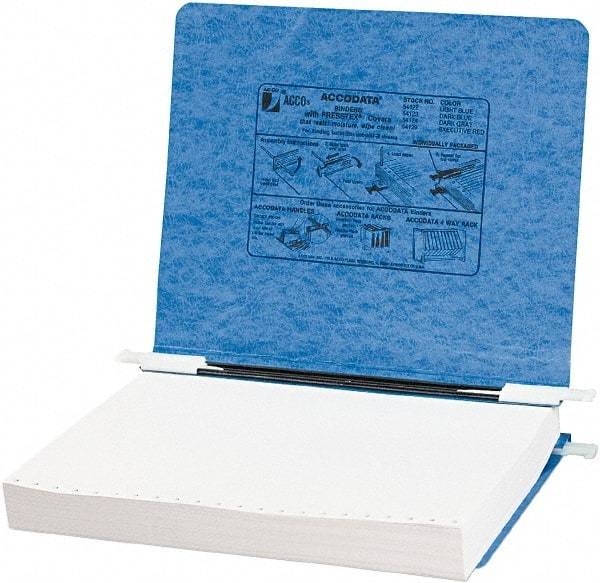 ACCO - 8-1/2 x 11", Holds up to 6" of Unburst Sheets, Light Blue, Data Binders - 11 Point Stock - Industrial Tool & Supply