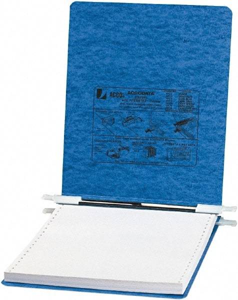 ACCO - 9-1/2 x 11", Holds up to 6" of Unburst Sheets, Light Blue, Indexed Sorters - 11 Point Stock - Industrial Tool & Supply