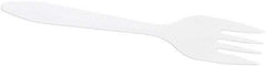 DART - Dart Style Setter Mediumweight Plastic Forks - White - Industrial Tool & Supply