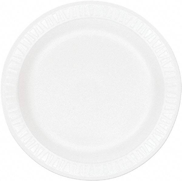 DART - Dart Concorde Foam Plates, 10 1/4" - White - Industrial Tool & Supply
