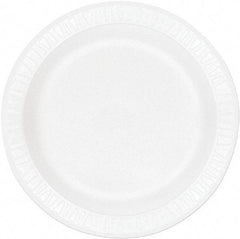 DART - Dart Concorde Foam Plates, 10 1/4" - White - Industrial Tool & Supply