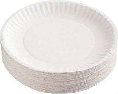 AJM Packaging Corporation - Uncoated Paper Plates, 6" - White - Industrial Tool & Supply