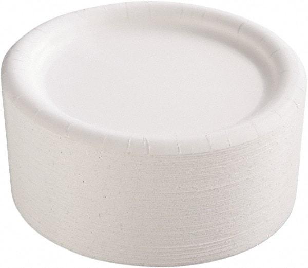 AJM Packaging Corporation - Premium Coated Paper Plates, 9" - White - Industrial Tool & Supply