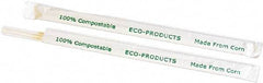 ECO PRODUCTS - Compostable Straws, 7 3/4", Corn Plastic, Clear - Use with Beverages - Industrial Tool & Supply