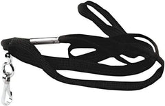 ADVANTUS - 36 Inch Long x Cotton, Nylon Lanyard - Black - Industrial Tool & Supply