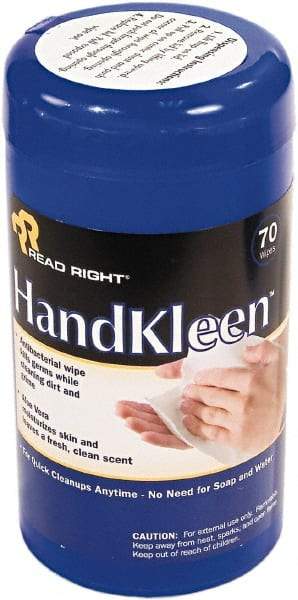 READ RIGHT - Pre-Moistened Hand Cleaning Wipes - Pop-Up, 6-1/2" x 5-1/2" Sheet Size, White - Industrial Tool & Supply