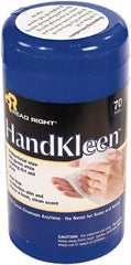 READ RIGHT - Pre-Moistened Hand Cleaning Wipes - Pop-Up, 6-1/2" x 5-1/2" Sheet Size, White - Industrial Tool & Supply