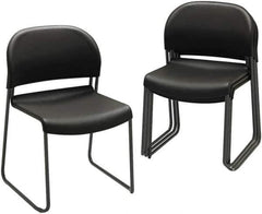 Hon - Polymer Onyx and Black Stacking Chair - Black Frame, 21 Inch Wide x 21 Inch Deep x 31 Inch High - Industrial Tool & Supply
