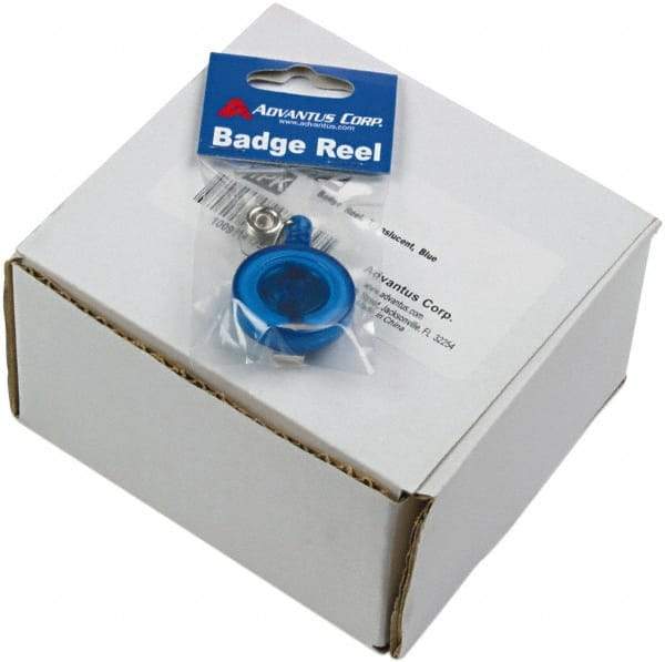 ADVANTUS - 30 Inch Long, Retractable ID Holder Strap - Blue, 12 Pack - Industrial Tool & Supply