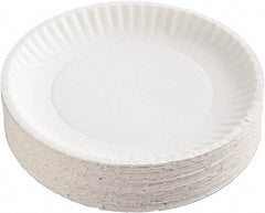AJM Packaging Corporation - Coated Paper Plates, 9" - White - Industrial Tool & Supply
