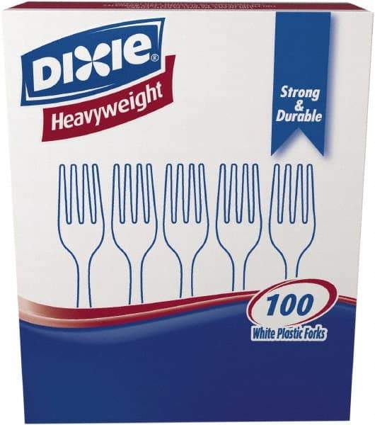 Dixie - Dixie Heavyweight Plastic Forks - White - Industrial Tool & Supply
