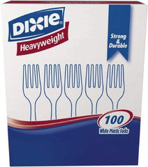 Dixie - Dixie Heavyweight Plastic Forks - White - Industrial Tool & Supply
