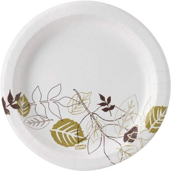 Dixie - Dixie Ultralux Pathways Heavyweight Paper Plates, 8-1/2" - Heavyweight Paper Plates 8-1/2 Inch, Green and Burgundy - Industrial Tool & Supply