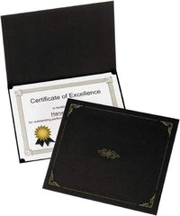 OXFORD - 5 Piece Black Document Holders-Certificate/Document - 9-3/4" High x 12-1/2" Wide - Industrial Tool & Supply