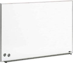 Quartet - 23" High x 34" Wide Enameled Steel Magnetic Marker Board - Aluminum Frame, 1-1/4" Deep, Includes Accessory Tray/Rail, One Dry-Erase Marker & Magnets & Mounting Kit - Industrial Tool & Supply