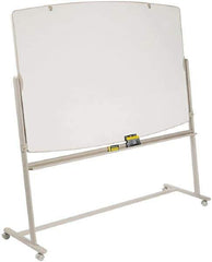 Quartet - 48" High x 72" Wide Reversible Total Erase Laminate Marker Boards - Steel Frame, 4-3/8" Deep, Includes Dry-Erase Markers (Black, Blue, Green, Red) & One Eraser. - Industrial Tool & Supply