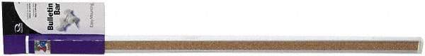 Quartet - 24" Wide x 1" High Open Cork Bulletin Board - Natural Cork, Aluminum Frame - Industrial Tool & Supply