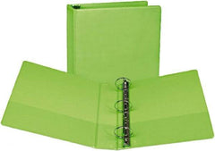 Samsill - 2" Sheet Capacity, 11 x 8-1/2", View Ring Binder - Vinyl Covered Chipboard, Lime - Industrial Tool & Supply