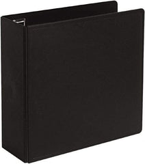 Cardinal - 4" Sheet Capacity, 8-1/2 x 11", Non-View Ring Binder - Vinyl, Black - Industrial Tool & Supply