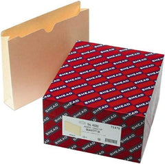 Samsill - 8-1/2 x 11", Letter Size, Manila, File Jacket/Sleeve/Wallet with Expanding Jacket - 11 Point Stock, Straight Tab Cut Location - Industrial Tool & Supply