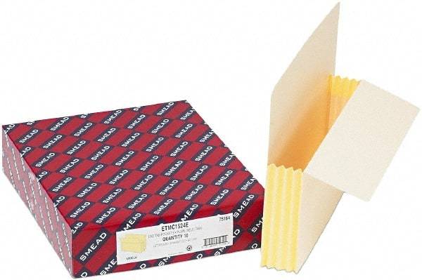 Samsill - 8-1/2 x 11", Letter Size, Manila, Expandable File Folders with End Tab Pocket - 11 Point Stock, Straight Tab Cut Location - Industrial Tool & Supply