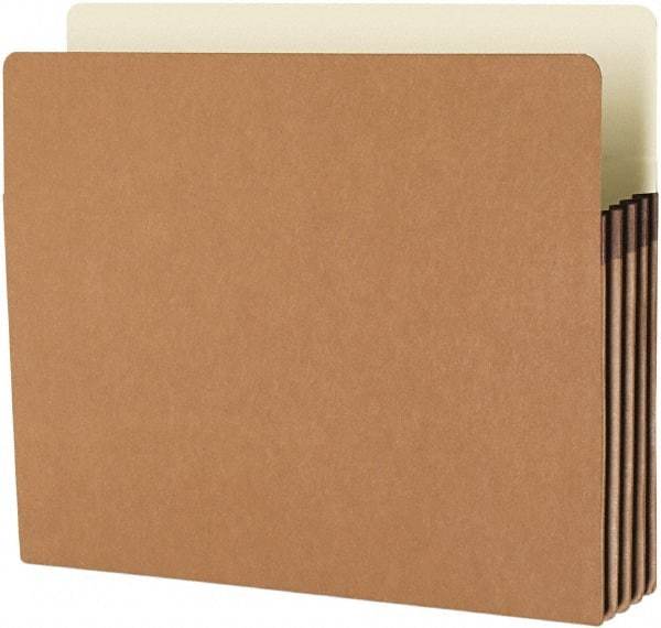 Samsill - 8-1/2 x 11", Letter Size, Manila/Redrope, Expandable File Folders with Drop Front & Top Tab Pocket - 11 Point Stock, Straight Tab Cut Location - Industrial Tool & Supply
