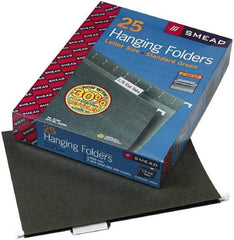 Samsill - 8-1/2 x 11", Letter Size, Standard Green, Expanding Hanging File Holder - 11 Point Stock, 1/5 Tab Cut Location - Industrial Tool & Supply