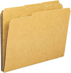 Samsill - 8-1/2 x 11", Letter Size, Kraft, File Folders with Top Tab - 11 Point Stock, 1/3 Tab Cut Location - Industrial Tool & Supply