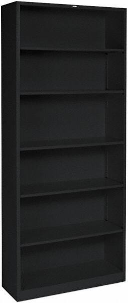 Hon - 5 Shelf, 60-1/8" High x 36" Wide Bookcase - 11" Deep, Laminated, Mahogany - Industrial Tool & Supply