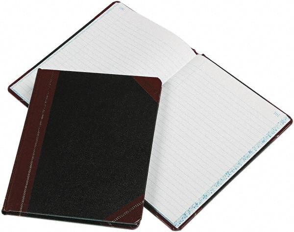 Boorum & Pease - 150 Sheet, 9-5/8 x 7-5/8", Record Rule Record/Account Book - Black & Red - Industrial Tool & Supply