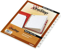 Cardinal - 11 x 8 1/2" Jan to Dec Label, 3-Hole Punched, Preprinted Divider - White - Industrial Tool & Supply