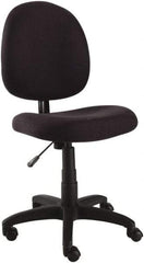 ALERA - 18-1/8" High Pneumatic Height Adjustable Chair - 18" Wide x 19" Deep, 100% Acrylic Seat, Black - Industrial Tool & Supply