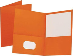 OXFORD - 8-1/2 x 11", Letter Size, Assorted Colors, Pocket Folders - 11 Point Stock - Industrial Tool & Supply