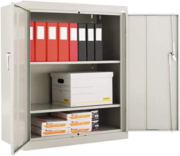 ALERA - 2 Shelf Locking Storage Cabinet - Steel, 36" Wide x 18" Deep x 71" High - Industrial Tool & Supply