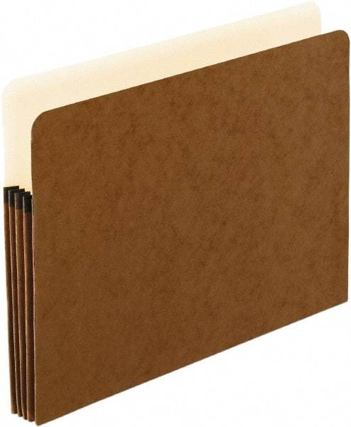 Pendaflex - 8-1/2 x 11", Letter Size, Red, Expandable File Folders with Top Tab Pocket - 11 Point Stock - Industrial Tool & Supply