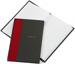 Boorum & Pease - 144 Sheet, 5-1/4 x 7-7/8", Record Rule Record/Account Book - Black & Red - Industrial Tool & Supply