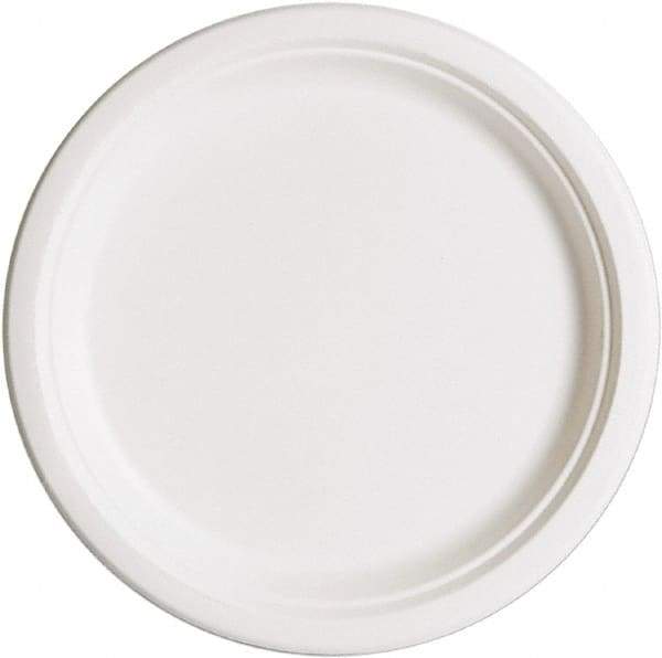 ECO PRODUCTS - Eco-Products Compostable Sugarcane Dinnerware, 10" Plate - White - Industrial Tool & Supply