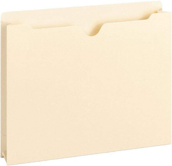 Samsill - 8-1/2 x 11", Letter Size, Manila, File Jacket/Sleeve/Wallet with Expanding Jacket - 11 Point Stock, Straight Tab Cut Location - Industrial Tool & Supply