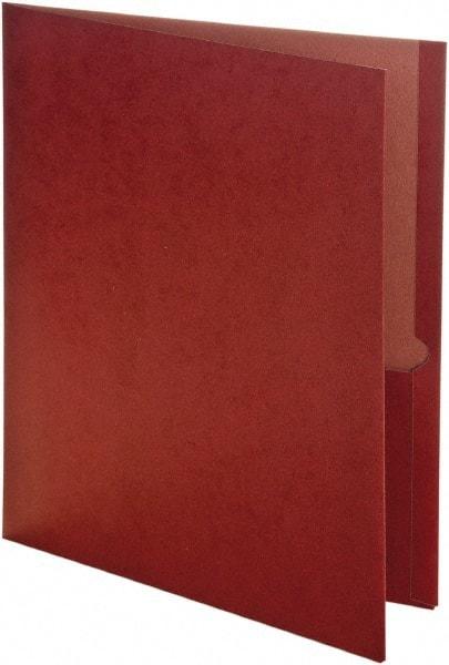Earthwise by OXFORD - 8-1/2 x 11", Letter Size, Green, Pocket Folders - 11 Point Stock - Industrial Tool & Supply