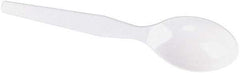 Dixie - Dixie Plastic Tableware, Heavy Mediumweight Teaspoons - White - Industrial Tool & Supply